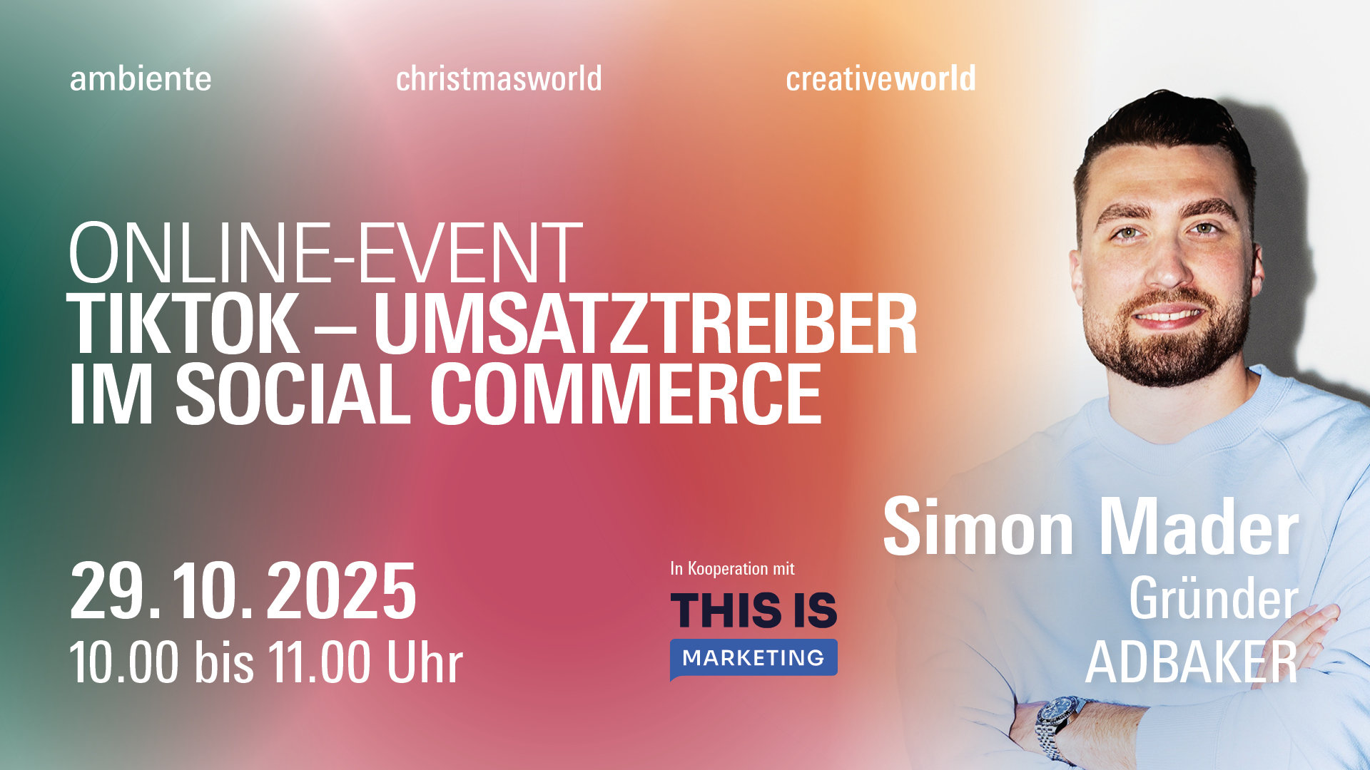 Online-Event TikTok - Umsatztreiber im Social Commerce mit Simon Mader
