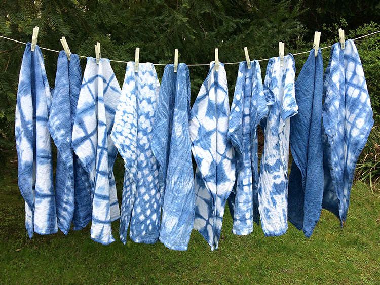 Shibori heute – ob mit Stoffen oder Papier, jedes Stück ist ein Unikat