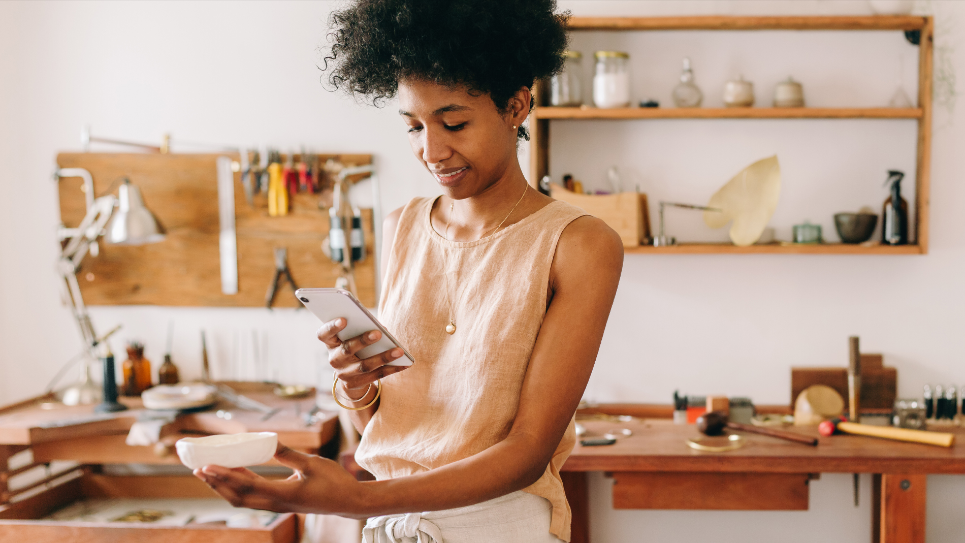 Girl with a mobile phone