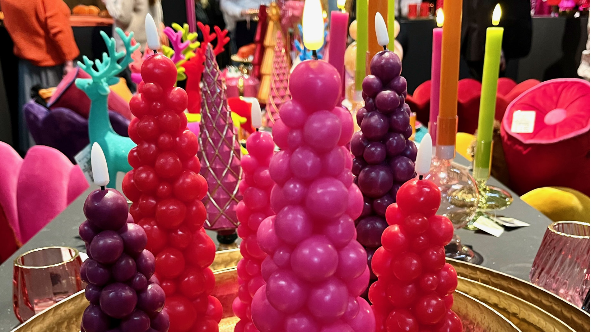 Colourful bubbles: The candles by Werner Voss. Photo: Kerstin Männer/Werner Voss.