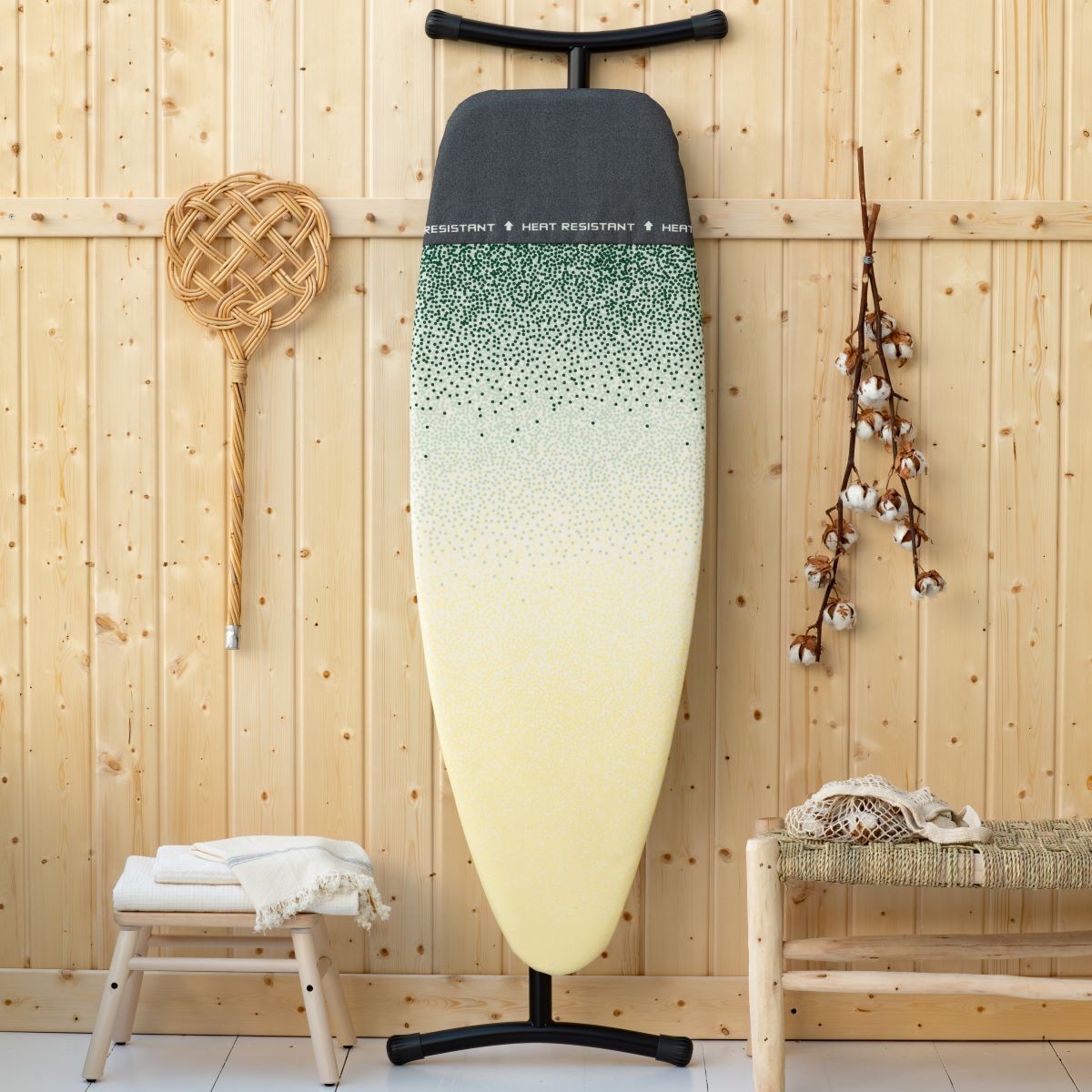The "New Dawn" ironing board cover from Brabantia is made with Fairtrade cotton