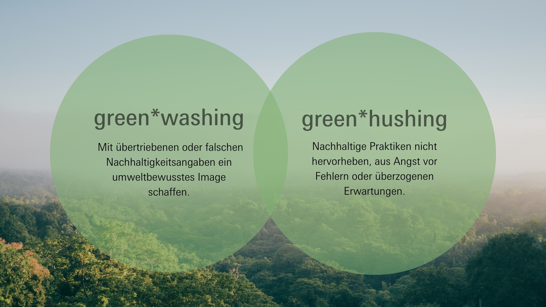 Grafik Green washing / green hushing