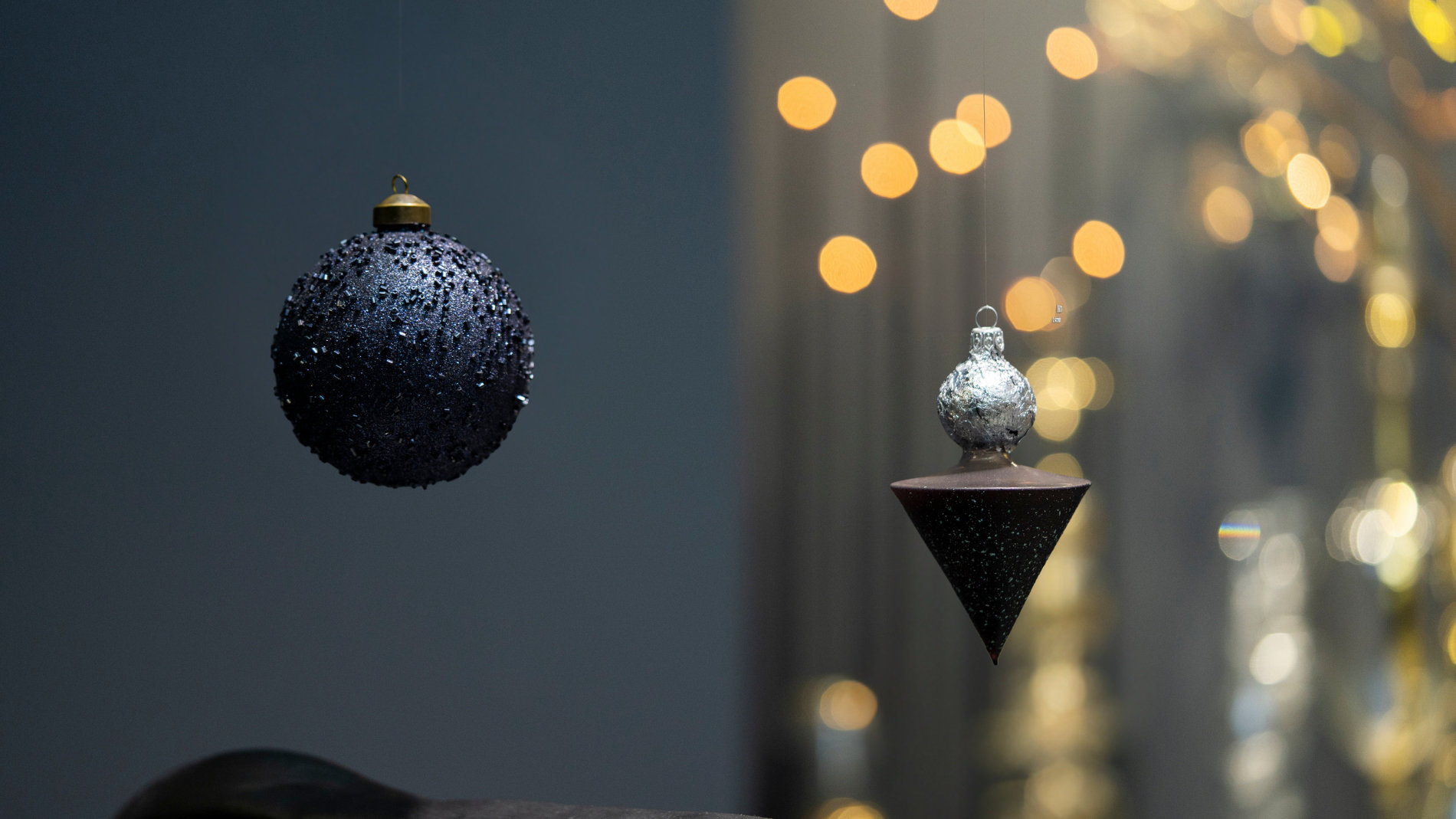 Various Christmas tree baubles