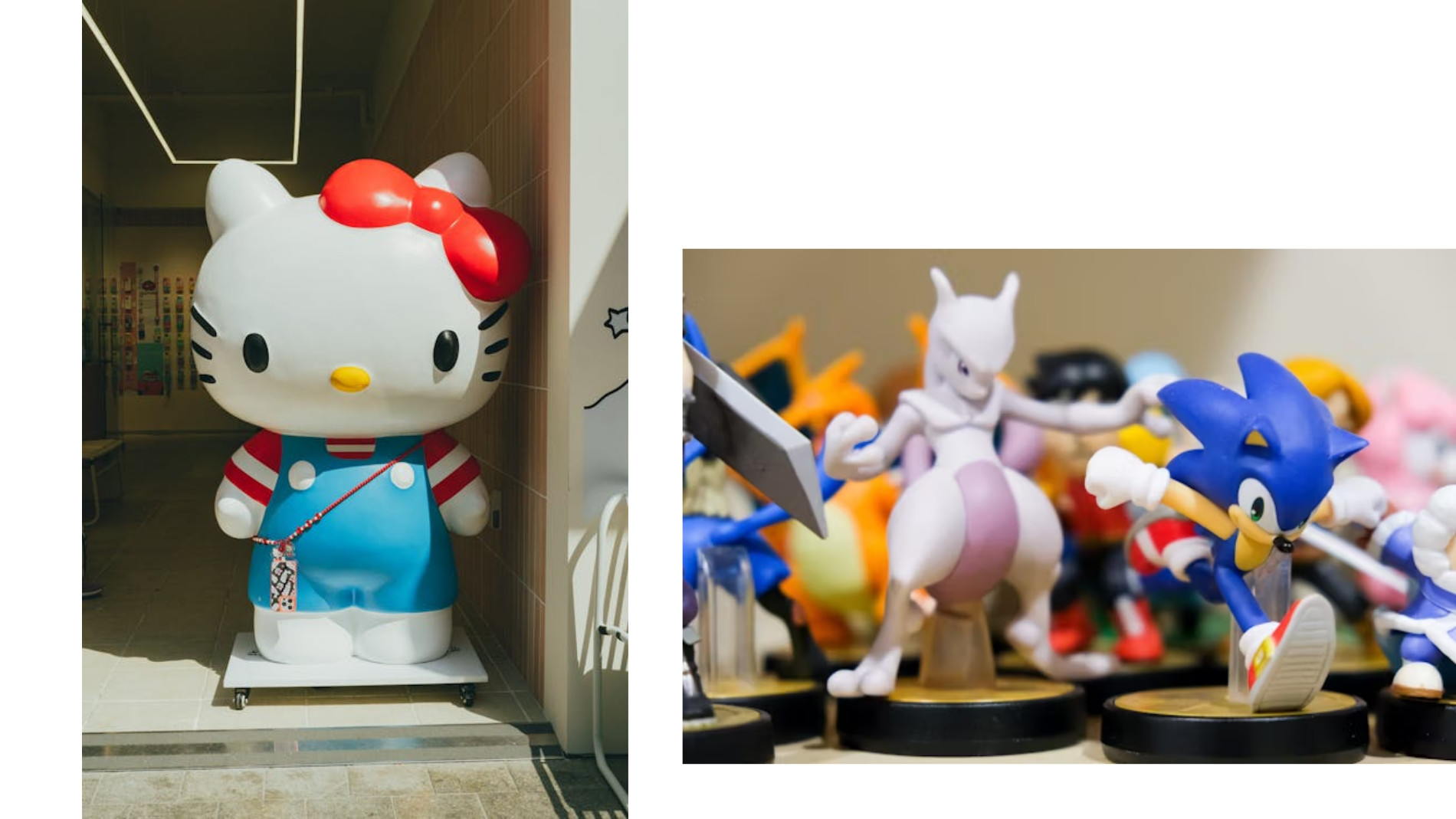 Hello Kitty, Sonic und Pokemon figures