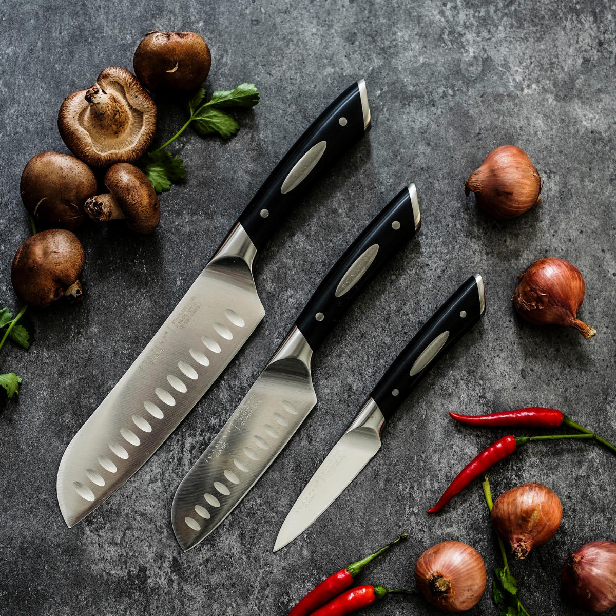 Classic Knife Set & Bamboo Block by Scanpan