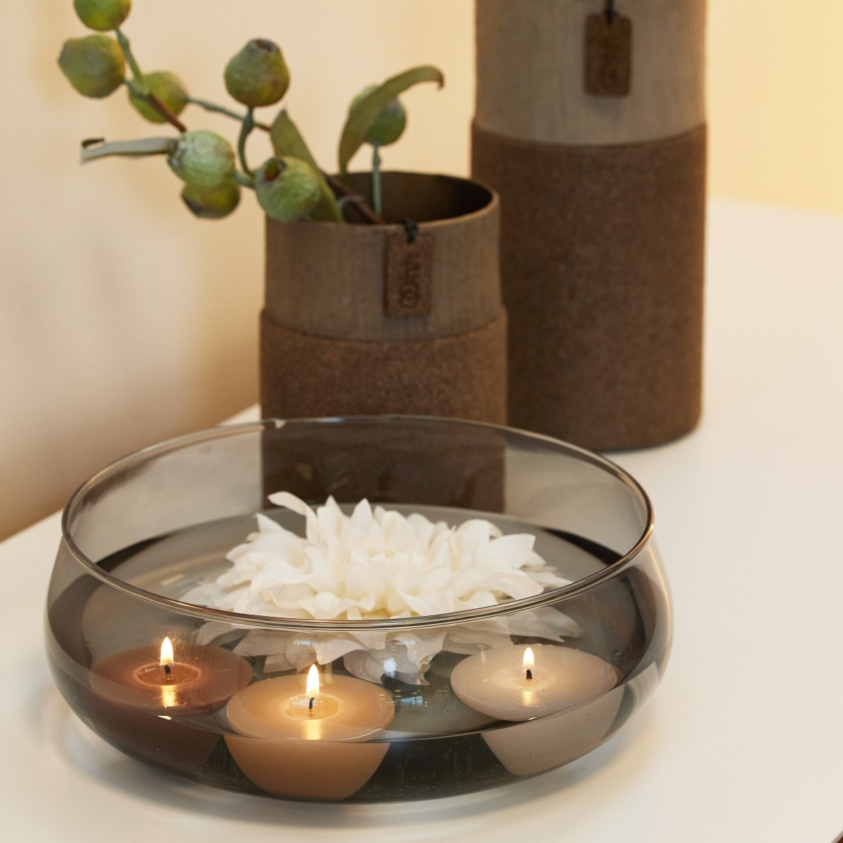 Floating candles “Pebbles” by Vance Kitira