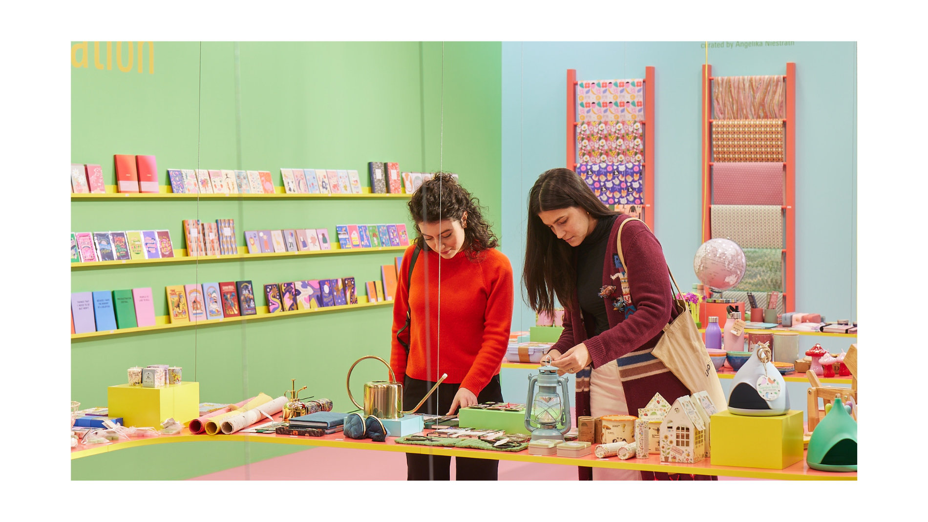 Two women in a bookshop