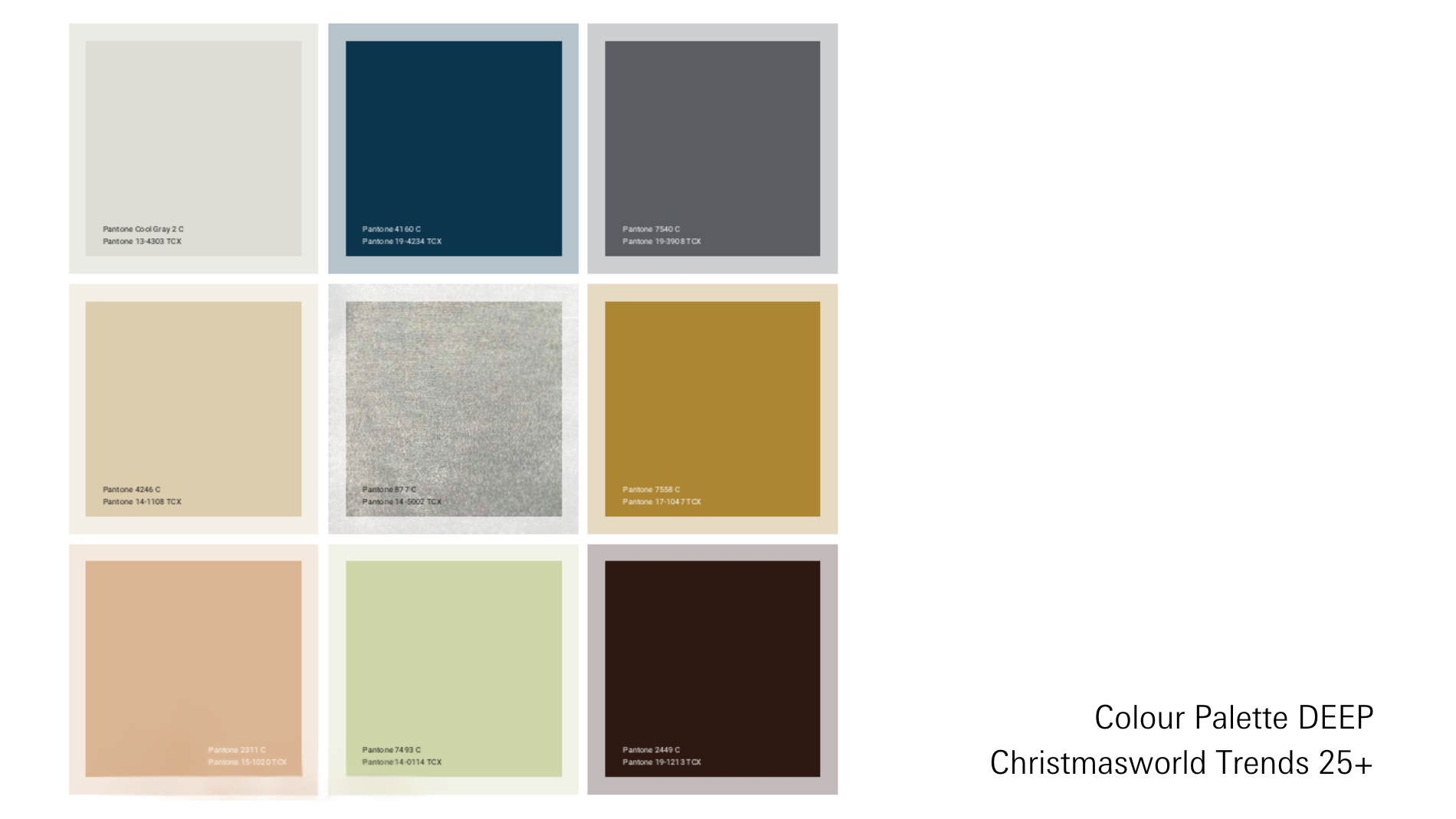 Colour palette of DEEP