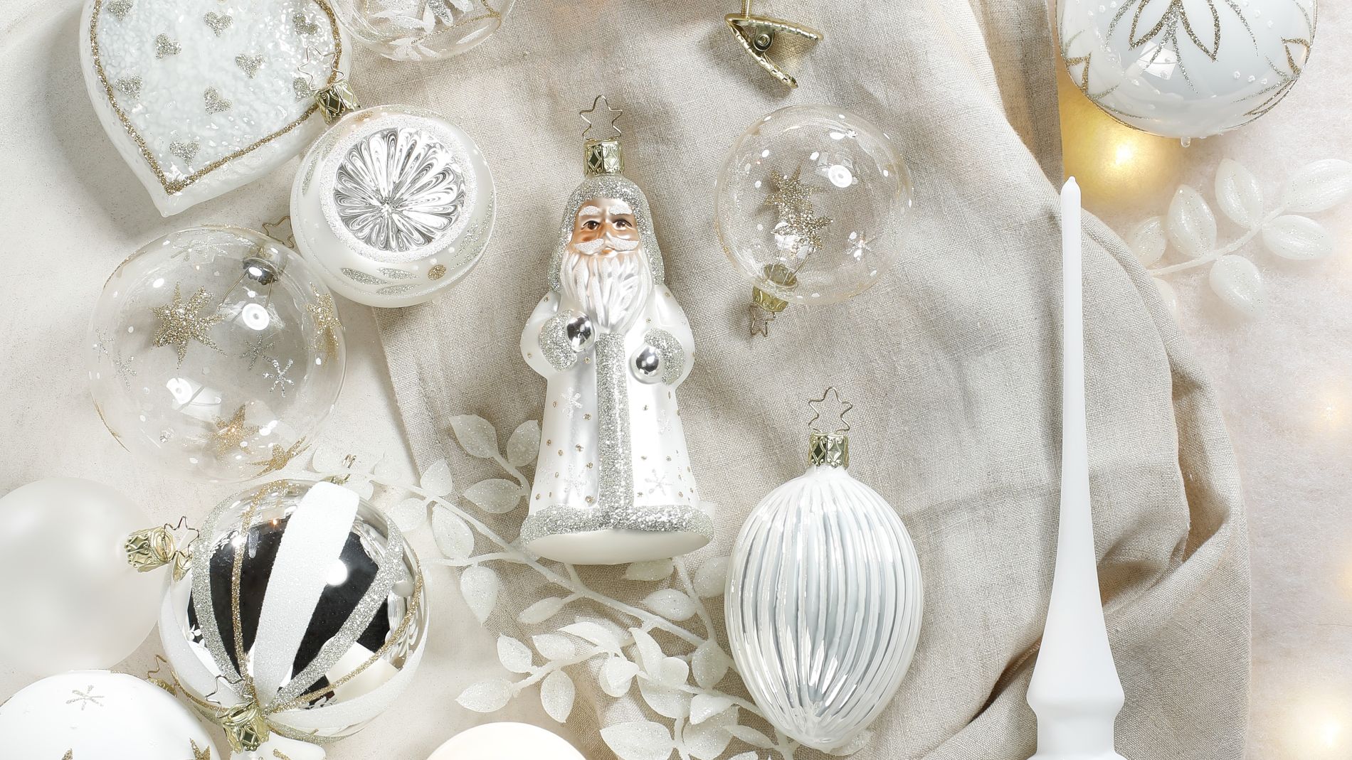 ‘White Christmas’ tree decoration collection by Inge Glas