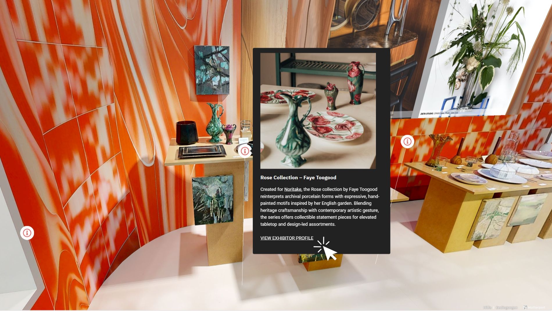 Rose Collection Designerporzellan im Ambiente Trend Showroom