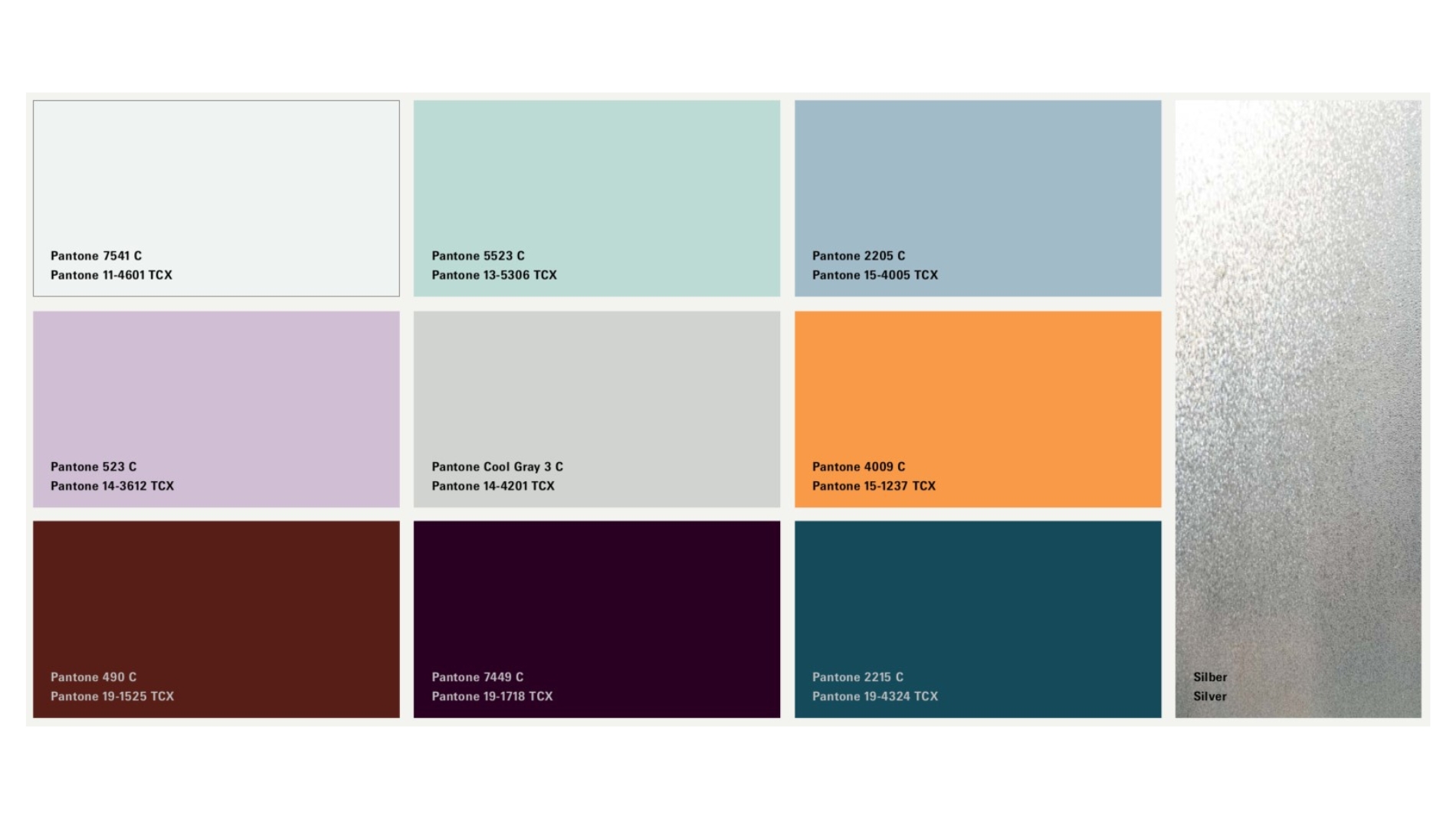 Colour palette for winter & Christmas