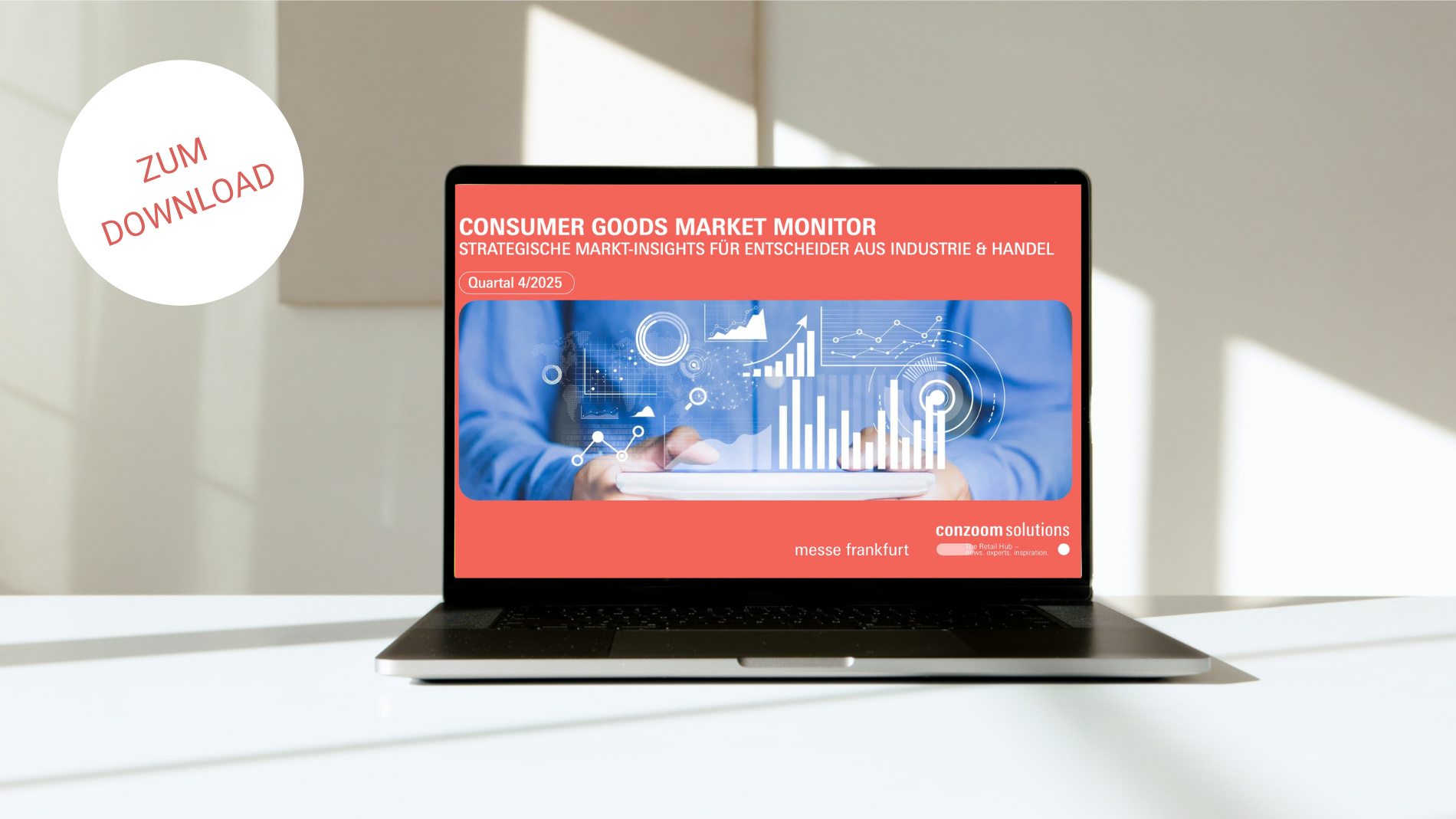 Tablet zeigt Branchenreport Q4/2025